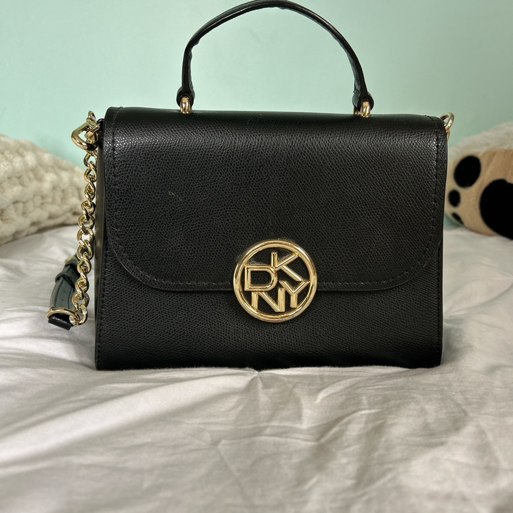 DKNY Black & Gold Crossbody Bag